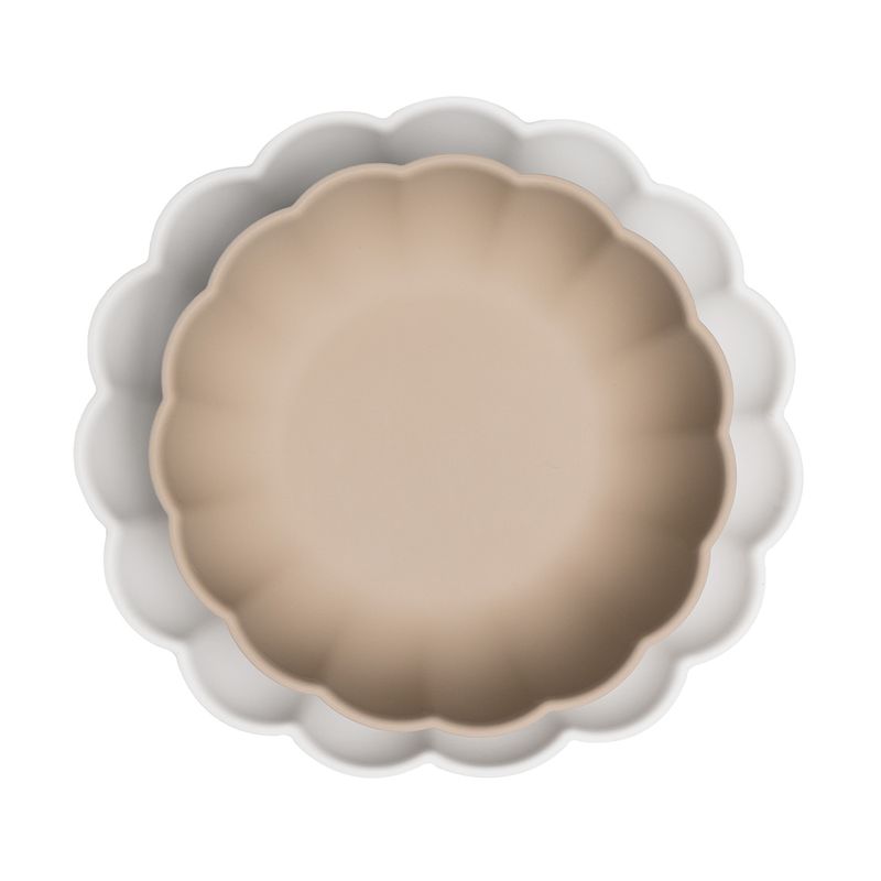Tallerken i silikon - My1 BLOSSOM IVORY