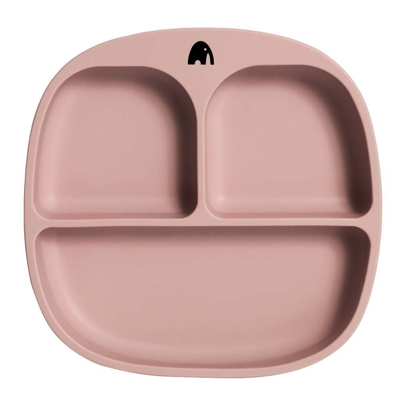 Tallerken for barn med inndeling og sugekopp – VELG FARGE