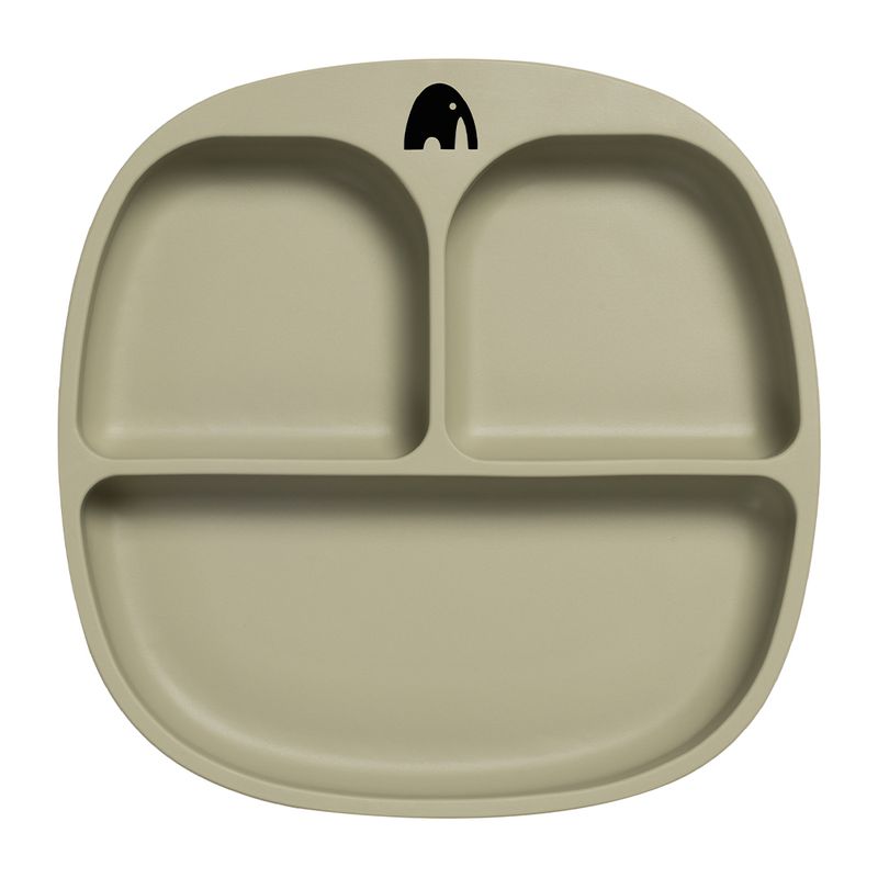 Tallerken for barn med inndeling og sugekopp – VELG FARGE