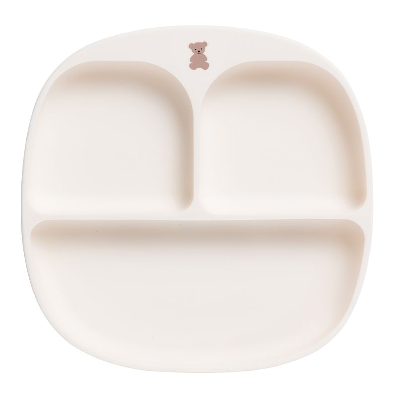 Tallerken for barn med inndeling og sugekopp – VELG FARGE