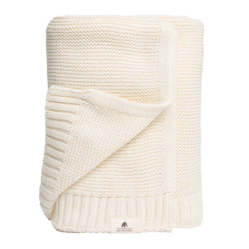 Strikket babyteppe - VELG FARGE